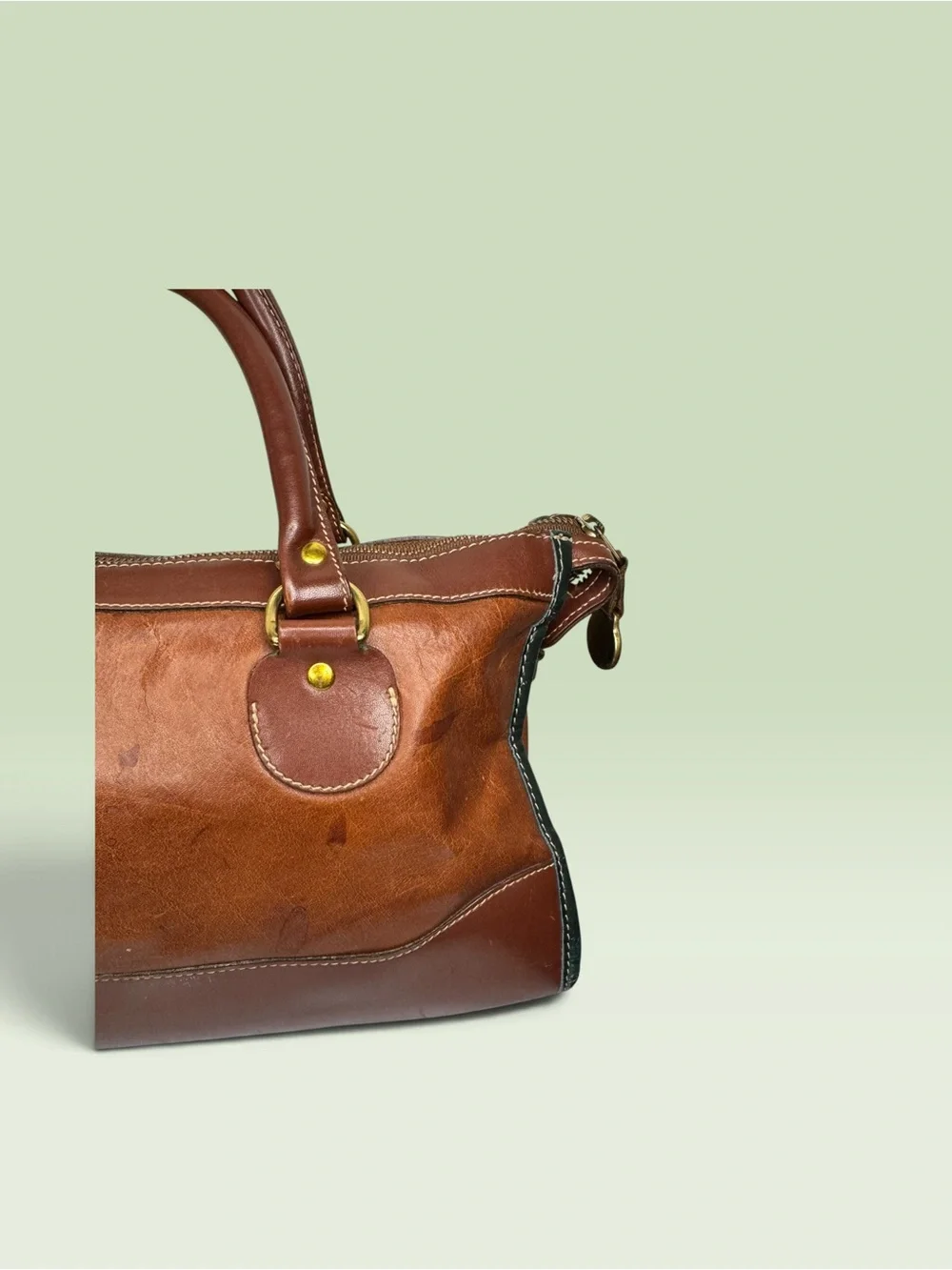 Brahmin 90s Vintage Tuscan Satchel Crossbody